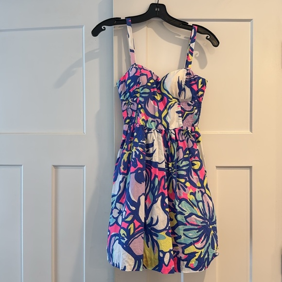 Lilly Pulitzer Christine Catwalkin Floral Dress, Size 00 - Picture 3 of 7